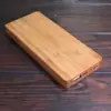 Eco-friendly Bamboo wooden 10000mAh power bank square shape RoHS CE certified