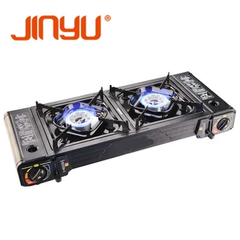 Jinyu Low Price Commercial 2 Burner Outdoor Use Steel Camping Gas