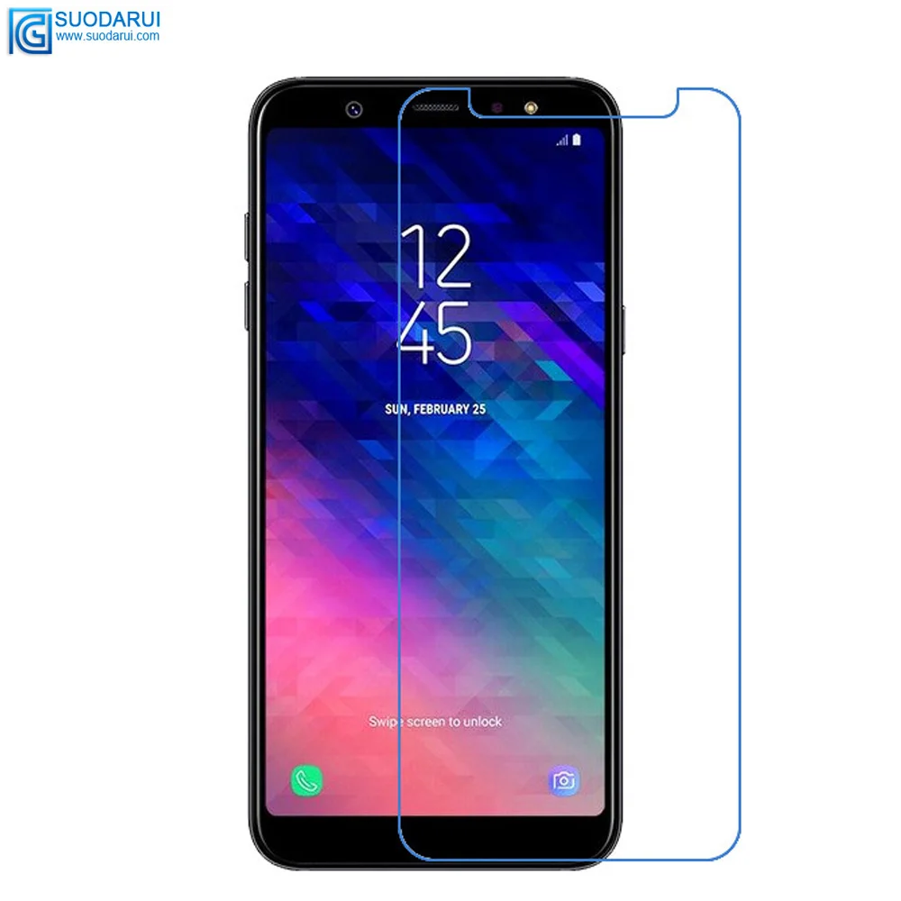 Tempered Glass Screen Protector for SamsungSAM A6 A6 Plus 9H 2.5D 0.26mm HD Transparent Film