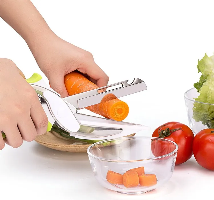 2 In 1 Multi Functions Food & Vegetable Kitchen Cutter Tool Stainless