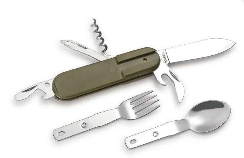 9 In 1 Multi Functional Tool Camping Picnic Cutlery Folding Spoon Fork Knife Set Buy Folding