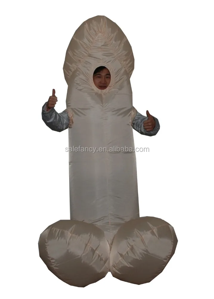Cinza Adulto pênis infláveis trajes de Halloween do traje Do Carnaval traje para o homem QAMC-8914