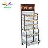 Flooring stand 6 tiers metal tea display rack for supermarket
