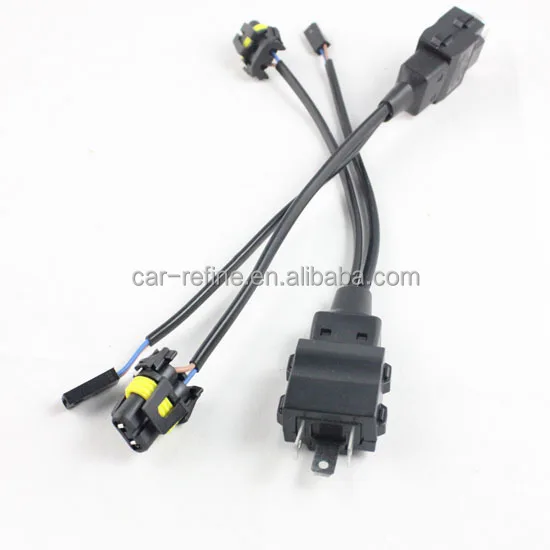 H4 H/l Xenon Hid Headlight Relay Cable Harness Wires 9003 H4 Xenon Hid