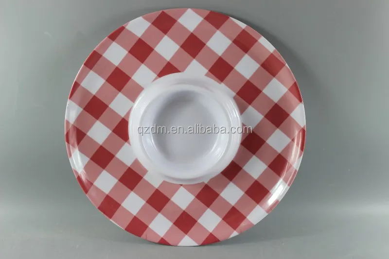 Melamine Chips plate Plastic Snacks plate