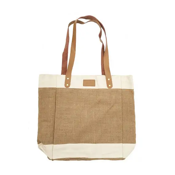 jute and leather bolsas