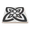 Foshan TEXING hot sale tiles 200*200mm new design black and white flower tiles