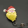 Fashion Hot sell Christmas Santa Claus Retractable id badge holder reel for gift/party