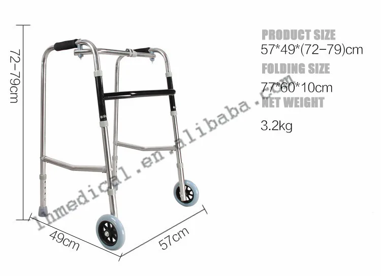 Mobility Silver Drive Medical Aluminum Handicapped Stair Walkers With