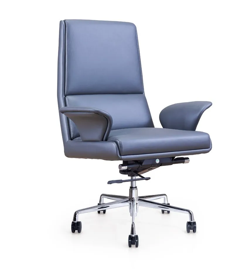 Revolving Executive Blue Leather Office Chair Price details