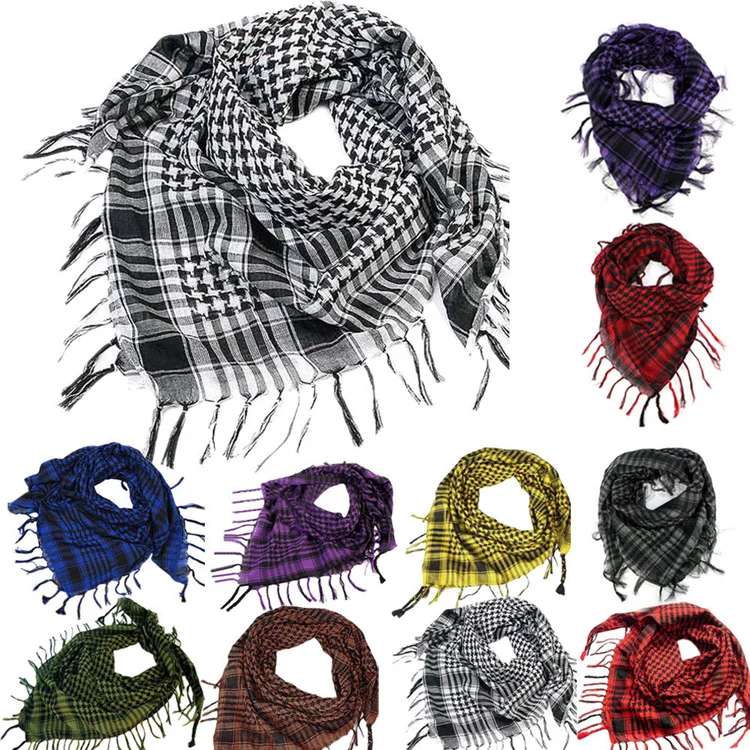Luxury arab 50/" shemagh scarf men women large palestine arfat head islam Gold