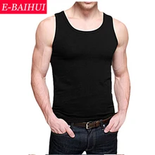 Free shipping 2014 Newly E-BAIHUI Summer Fashion 6 Pure Color Cotton Slim Men Tank Tops Vest Sleeveless Garmen