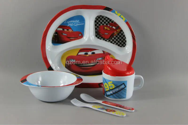Food Grade 100% Melamine Dinner Sets For Children