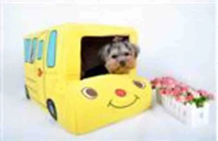 american class yellow  big car  shaped dog bed.jpg