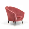 NO,N132 unique Italy Noble Luxury Gold Velvet Metal Foot Club Chair wooden sofa ACCENT CHAIR