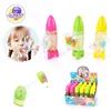 mini rocket shape soap bubble water blow bubbles with sweet candies