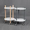 Best price 2 tier decorative wooden round end table for tea coffee