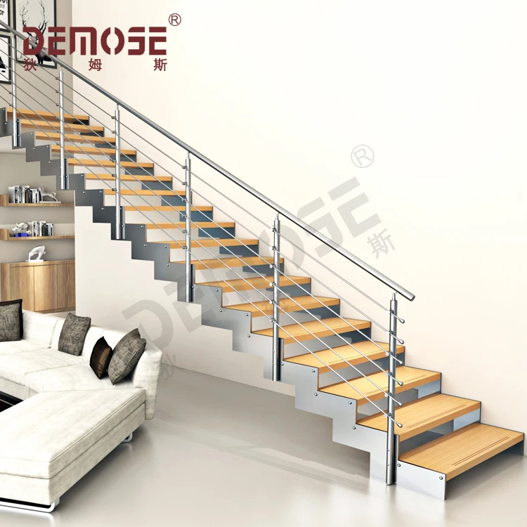 Floating Stairs / Stainless Steel Handrail For Stairs / Oak Stair ...