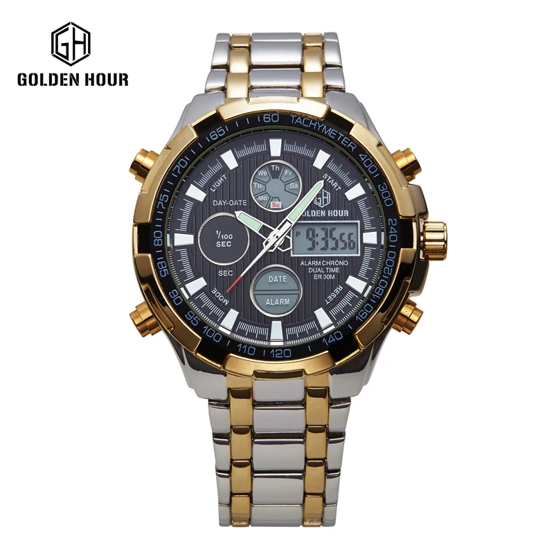 Golden Hour 108 Male Sports Relojes Watches Waterproof Military