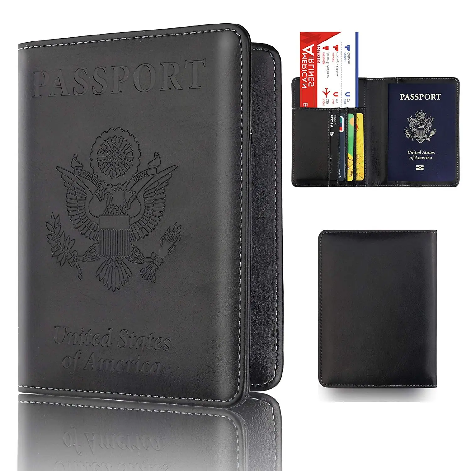 Light Blue OUNONA Travel Wallet Passport Wallet Passport Holder Passport Cover Travel Organizer Wallet Credit Card Holder