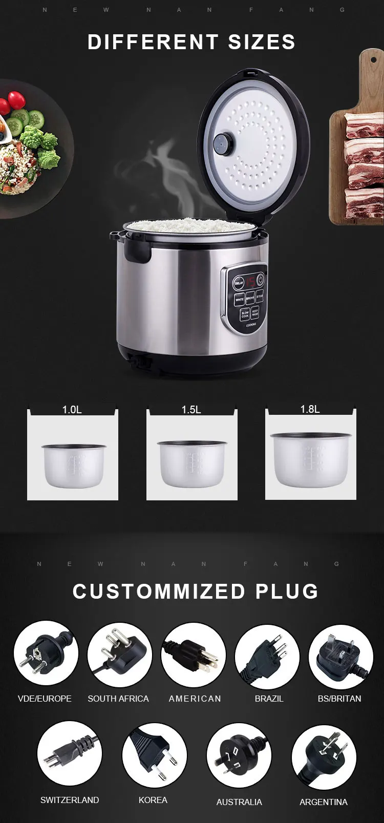 National Rice Cooker Aluminum Inner Pot 1.8 L Deluxe Rice Cooker, View