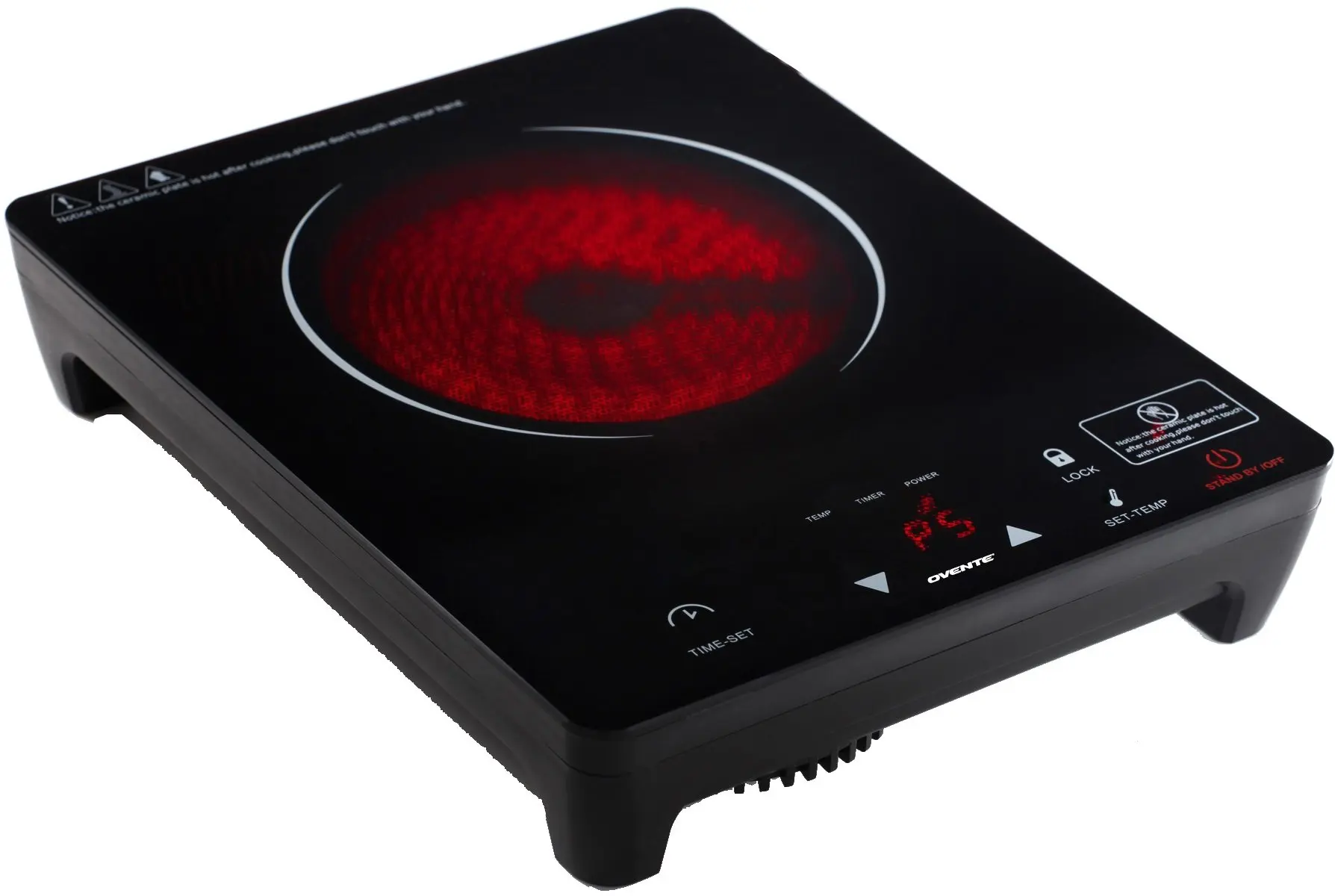 Ovente Bg44s Portable Ceramic Infrared Cooktop In Price On Ovente Infrared Countertop Burner Cool Touch Ceramic Gl Cooktop With Temperature Control Timer
