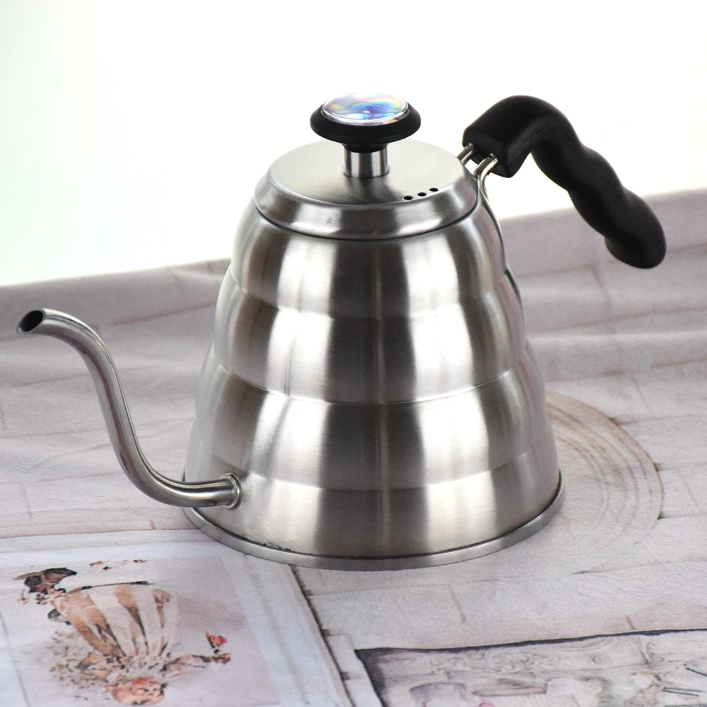 1000ml Gooseneck Spout Coffee Kettle With Thermometer 304 Stainless