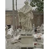 Outdoor park garden decoration life size marble Aristotle looking a book statue