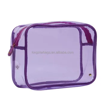 clear purple bag