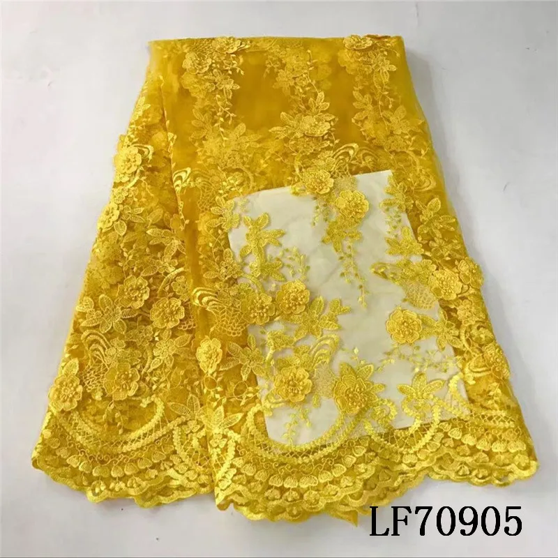 yellow lace fabric