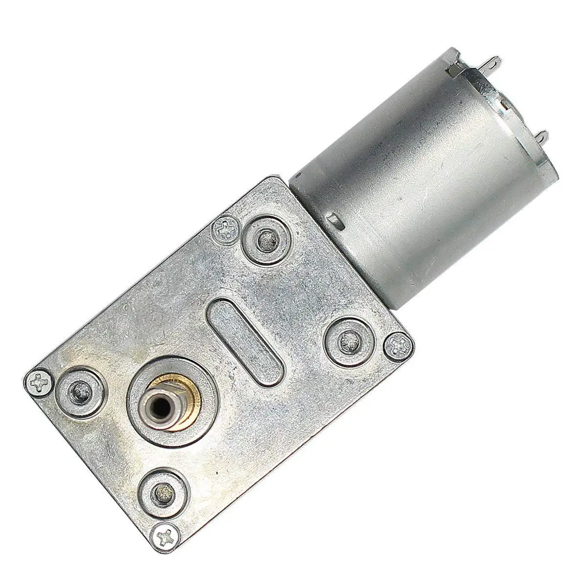 OLSUS DC 6V 30RPM Square Type Mini DC Motor with Gear Torque Locking ABS+ Cu + Fe + steel - Silver