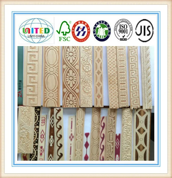 flat inlay wood moulding/inlay bar teak moulding/factory sell engineered moulding inlay