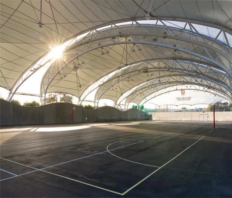 Steel Trusses Tennis Court Prefab Membrane Structure Stadium Roofing ...