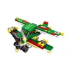 AUSINI toddlers construction green plane plastic building block toy