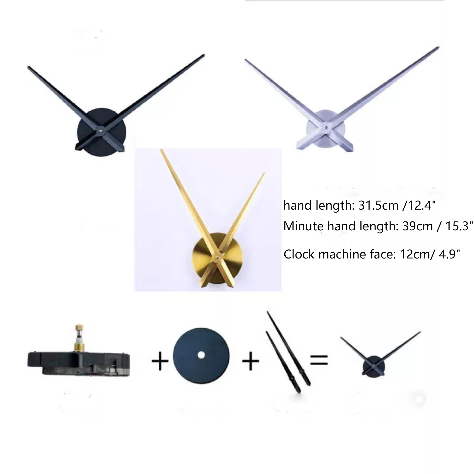 Creative Diy Removable Wall Clock With Simple Digits In A Mirror Effect