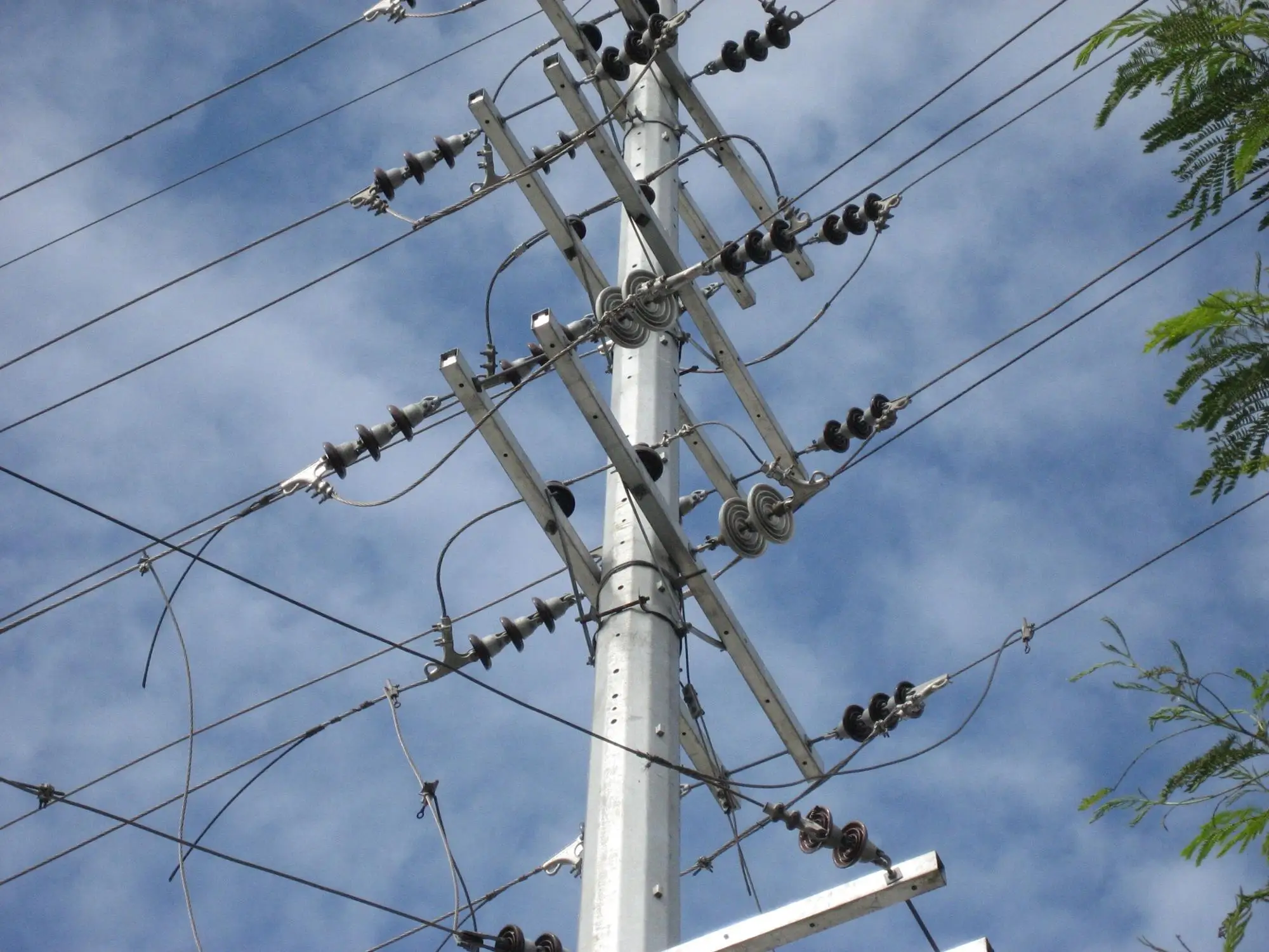 Pôle Électrique De Communication En Acier Galvanisé,Pôle De