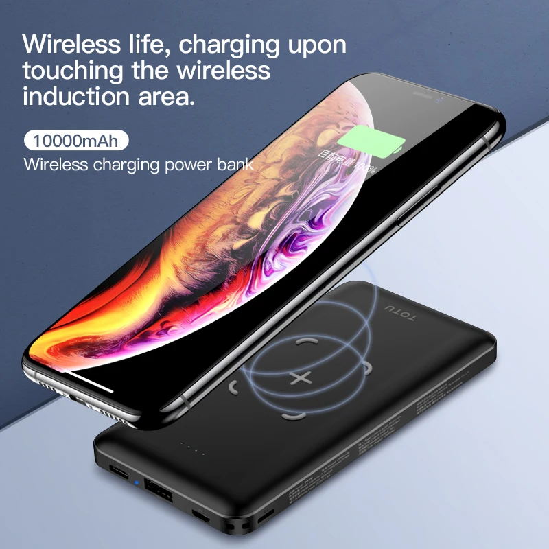 TOTU Power Bank with Wireless Charging New Arrivals 2019