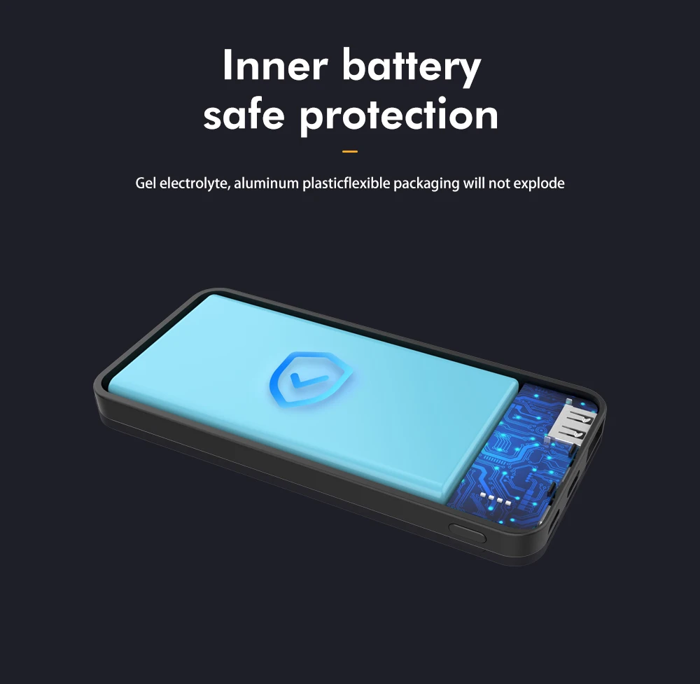 White Portable18650 Libattery Overcharge Protection Power Bank