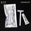 whole sale manufacturer hotel amenities disposable 2 stainless steel blade hotel shaving razors kit