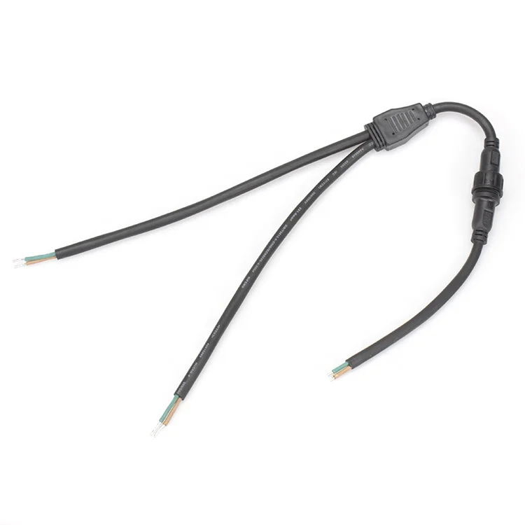 Waterproof Extension Cable Ip67 Y Splitter Power Cable Molded Y Type