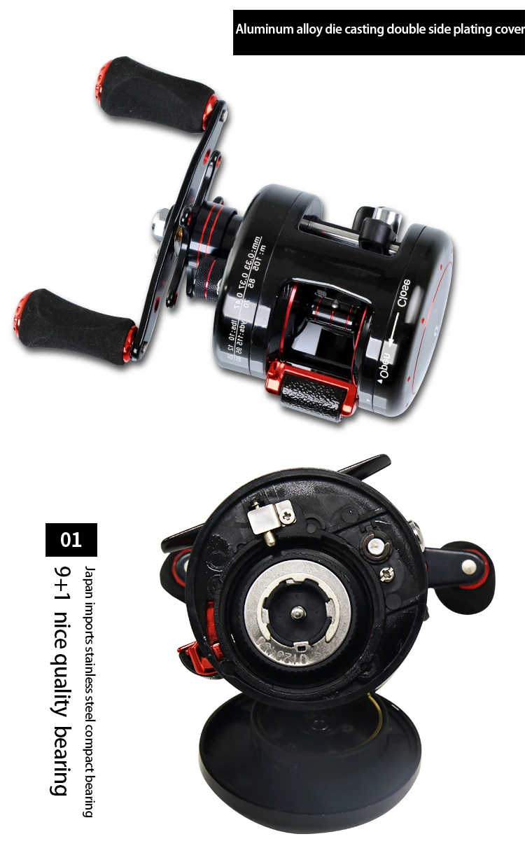 Bando Fishing Reel Trolling Round Baitcasting Reels Fishing Tackle 9 Bb