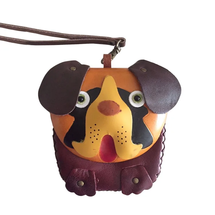 Customized Genuine Leather Animal Coin Purse Keychain Cute Coin Purse