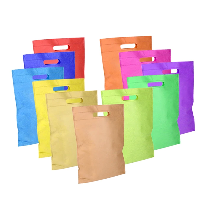 Cheap Recyclable Heatpress Non Woven Bag With U Cut Handle Custom