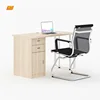 wooden desk set Melamine Material fancy study four units of the office with counter