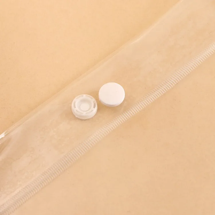 Large Snap Button Closure Or Ziplock Plastic Pvc Shopping Clear Bag