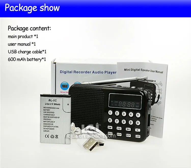 Lcj L065 Smallest Portable Mini Mp3 Player Fm Radio Audio Sound Voice