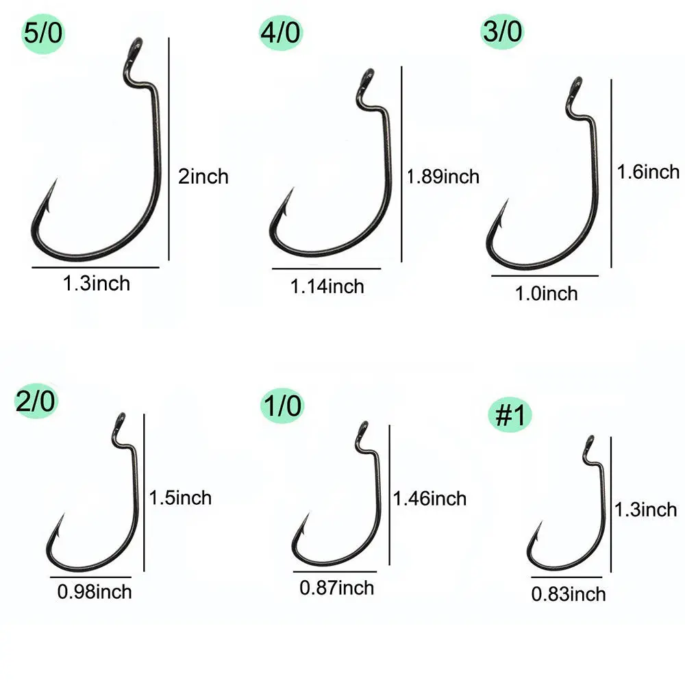 Какой крючок нужен для приманки 10 см Wholesale Worm Fishing Hooks 150pcs/Box Fishing Hook Worm Jig Hook Wide Gap High