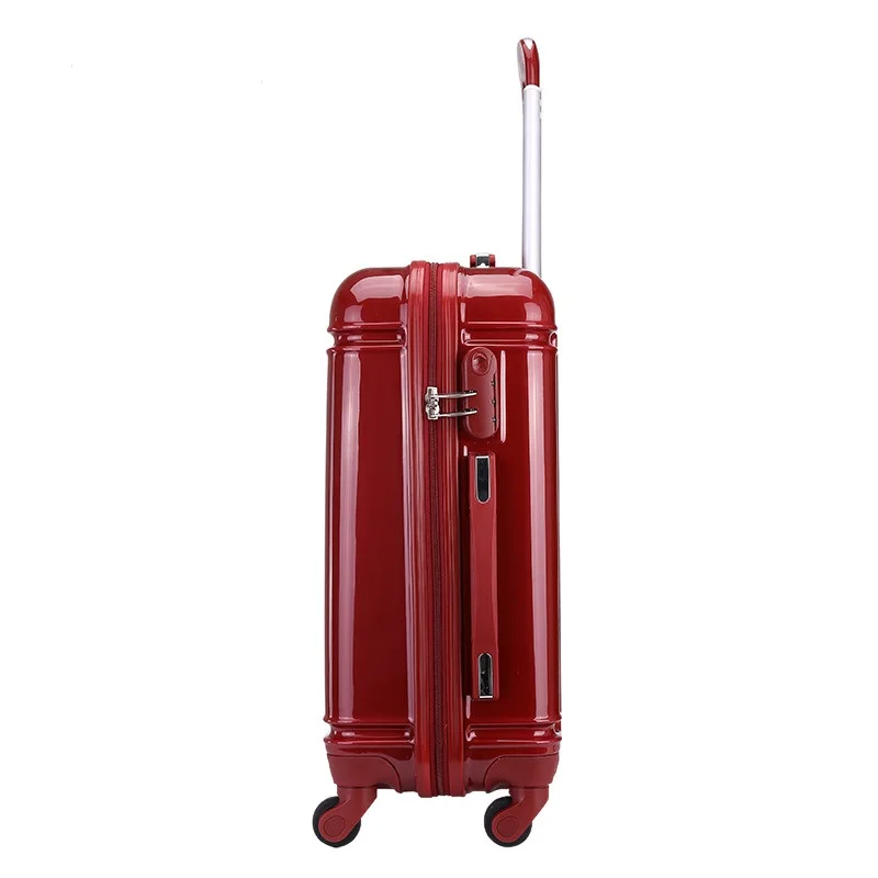 Vintage style 4 piece abs trolley suitcase luggage, hard case plastic suitcase