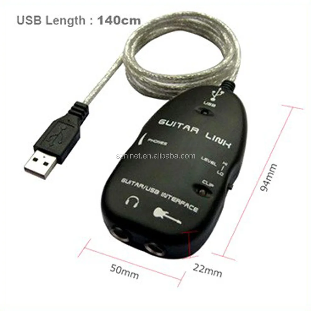 2015 Top Selling Guitar Cable 6.35mm Jack Usb To Guitar Audio Cable