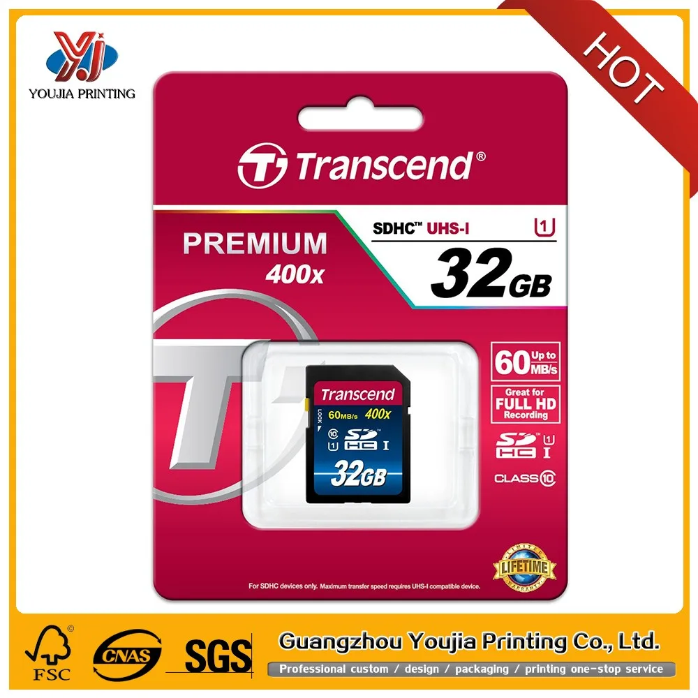 Memory Card Packaging Micro Sd Card Packaging Box With Blister Custom